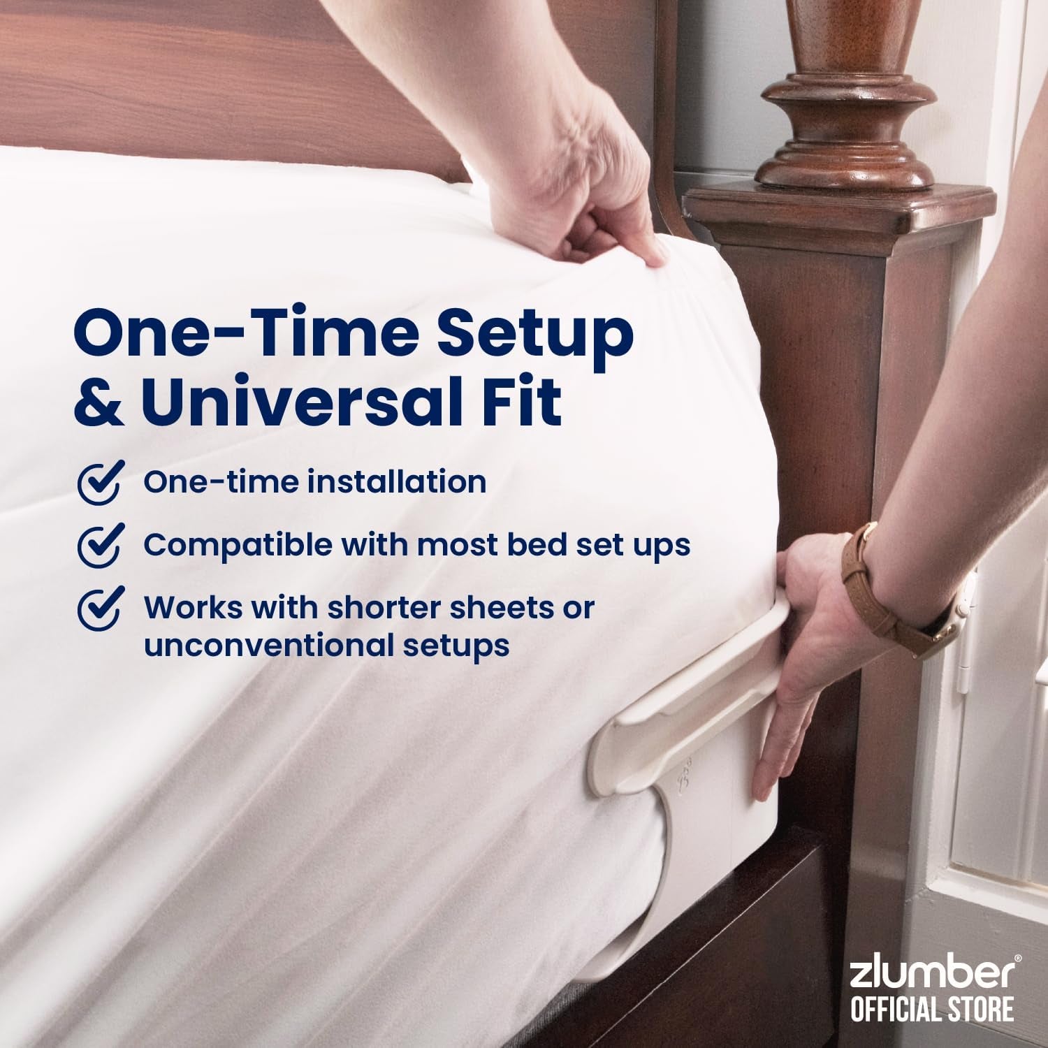 The Original USA Patented lock – Secure Sheet Holder with Heavy-Duty Mattress Straps – No More Loose Bedding, Universal Fit, Easy One-Time Installation