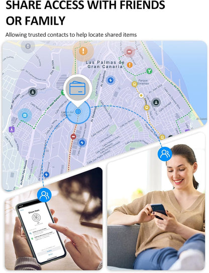 Rechargeable Wallet Tracker Card for Apple Find My & Android, IP67 Waterproof Bluetooth Smart Tracker, Item Locator for Wallet Keys Luggage Backpack, 2 Pack