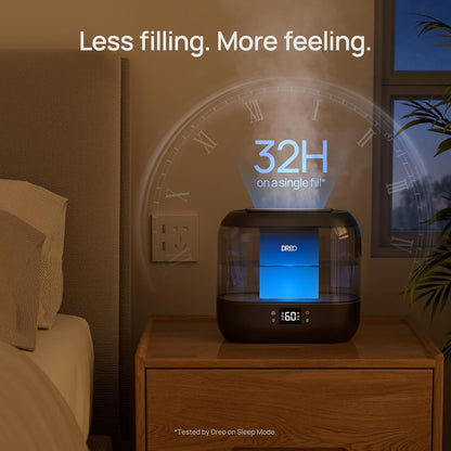 Smart Humidifiers for Bedroom, Top Fill 4L Supersized Humidifier Large Room with 28 Db, 36H Runtime, Touch/App/Voice Control, Nightlight, Cool Mist Humidifiers for Baby, Plants, Indoor, Black