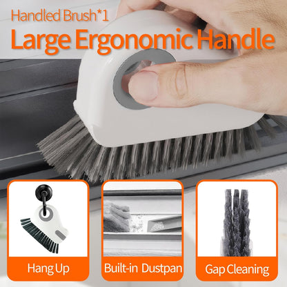 13Pcs Crevice Cleaning Brush Set, Window Groove Cleaning Brush Kit Hard Bristle for Sliding Door, Sill, Tile Lines, Shutter, Corner, Grout, Sink