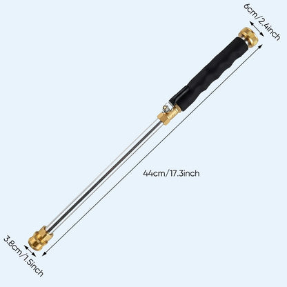 High Pressure Hose Nozzle for Garden: Metal Power Washer Wand Jet Nozzle with 3 Spray Tips - Heavy Duty Brass Connector, Hose Pressure Cleaner for Car, Patio, Driveway, Deck Cleaning (Black)