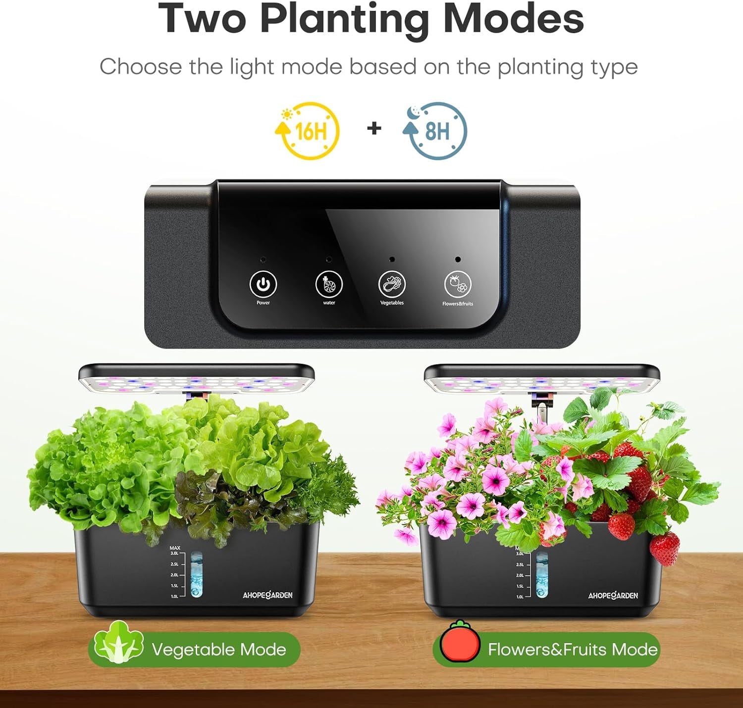 Indoor Garden Hydroponics Growing System: 10 Pods Plant Germination Kit Herb Vegetable Growth Lamp Countertop with LED Grow Light - Hydrophonic Planter Grower Harvest Lettuce