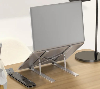Foldable Aluminum Laptop Stand - Adjustable Portable Notebook Riser,Ergonomic Desktop Holder for Macbook, Dell, HP & All Laptops
