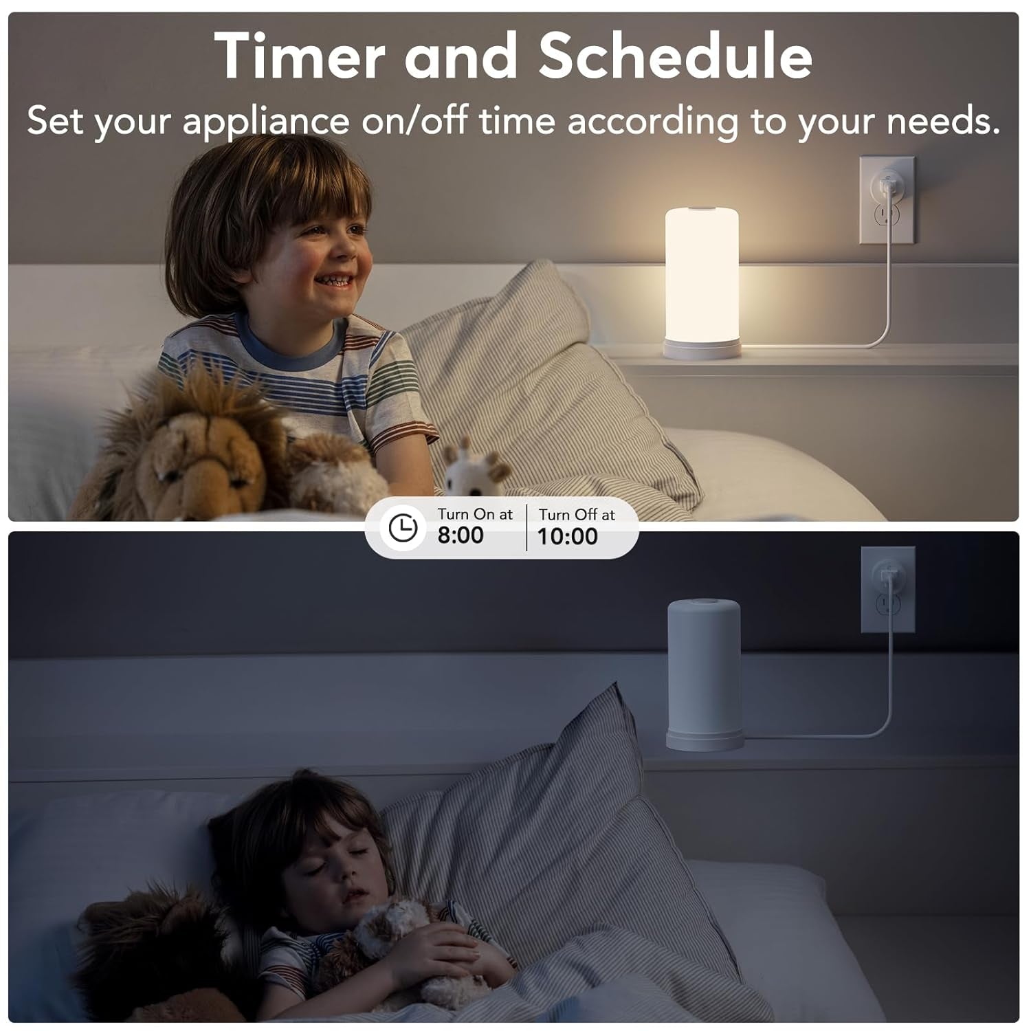 Smart Plug, Wifi Outlet Works with Alexa & Google Home, Smart Home Socket with Remote Control & Timer Function, 2.4Ghz Wifi Only, 4 Packs