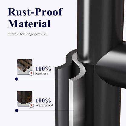 Toilet Paper Holder Free Standing – Rustproof Metal Toilet Paper Stand for 4 Rolls with Anti-Slip Base and Shelf for Phone & Small Items, Bathroom Organizers and Storage, Medium, Black
