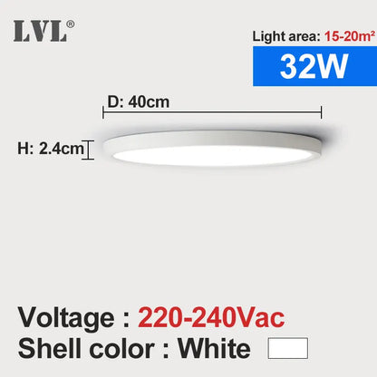 LED Downlight 12W 18W 24W 32W 24W Modern Surface Mounted Downlights For Living room Kitchen Bedroom Bathroom Lamp