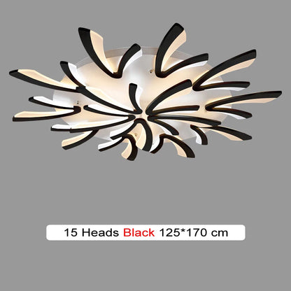 Modern Chandelier Smart Led Minimalist Dining Living Study Room Decor Branch Ceiling Lamp Hotel Indoor Lighting AC90-260 Fixture