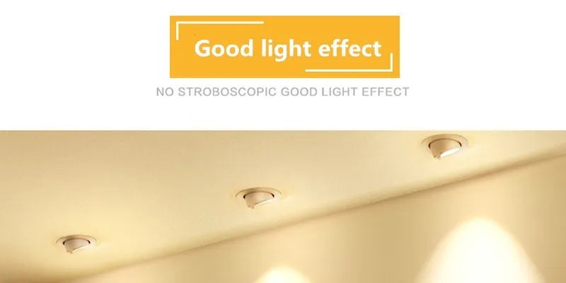 Led downlight light 5W 7W 10W 12W 20W 30W Recessed led light 360 degree rotatable Ceiling Spot Light ceiling recessed Lights