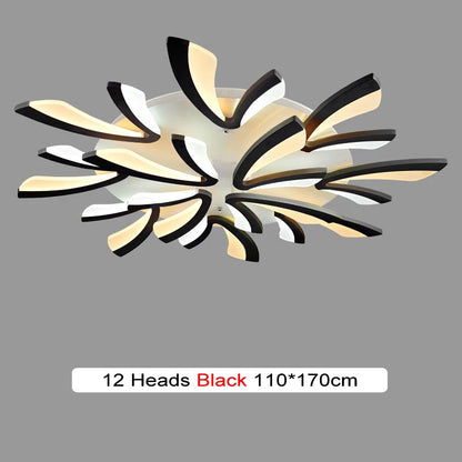 Modern Chandelier Smart Led Minimalist Dining Living Study Room Decor Branch Ceiling Lamp Hotel Indoor Lighting AC90-260 Fixture