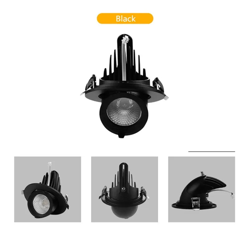 Led downlight light 5W 7W 10W 12W 20W 30W Recessed led light 360 degree rotatable Ceiling Spot Light ceiling recessed Lights