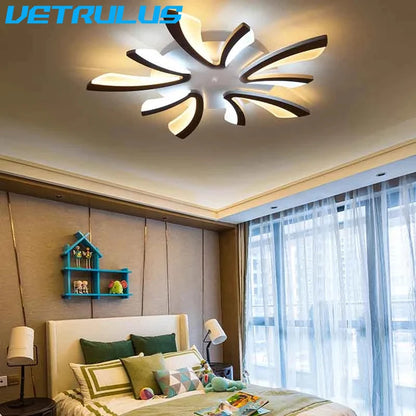 Modern Chandelier Smart Led Minimalist Dining Living Study Room Decor Branch Ceiling Lamp Hotel Indoor Lighting AC90-260 Fixture