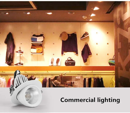 Led downlight light 5W 7W 10W 12W 20W 30W Recessed led light 360 degree rotatable Ceiling Spot Light ceiling recessed Lights