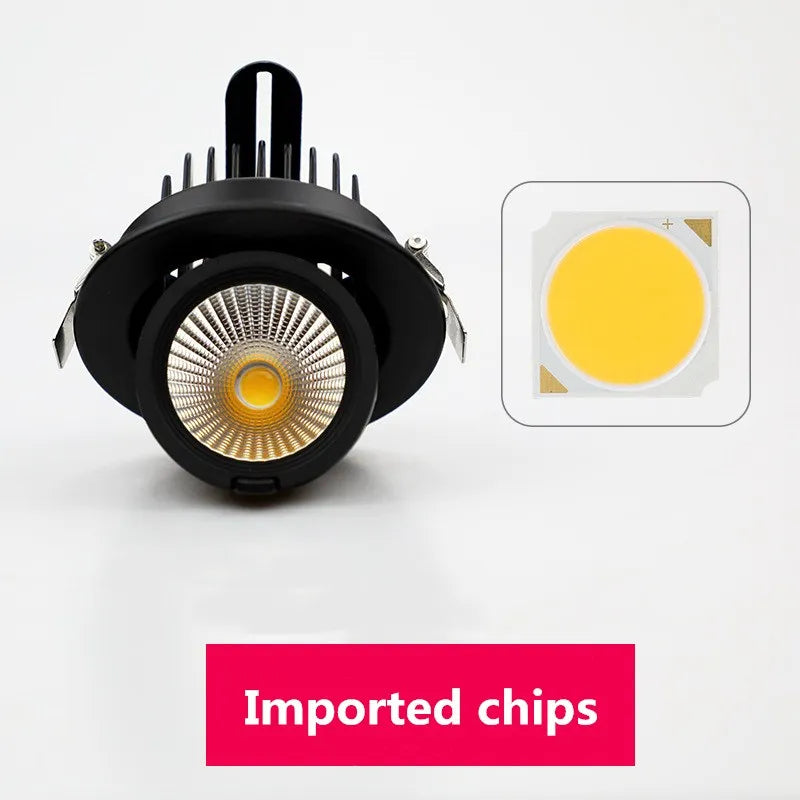 Led downlight light 5W 7W 10W 12W 20W 30W Recessed led light 360 degree rotatable Ceiling Spot Light ceiling recessed Lights