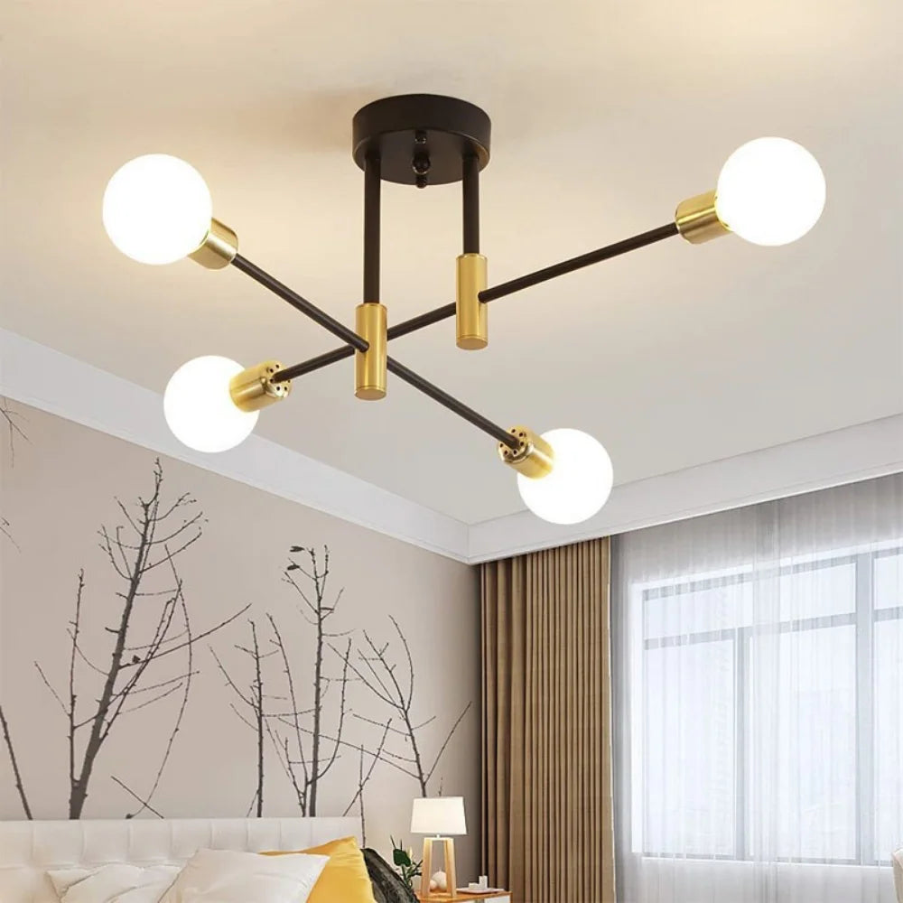 Chandeliers Retro Lighting Fixture Decoration Light Lustre Hanging Lamps Pendant Ceiling Led Chandelier Lamp Dinning Room Luxury