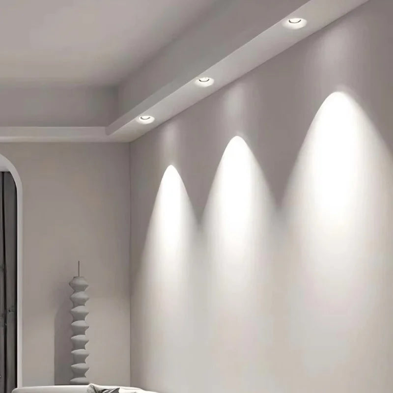 Recessed LED Downlight COB 9W 12W 15W 18W 24W 360° Adjustable Angle Ceiling Lamp Round Panel Light Dimmable Spotlight 110V 220V