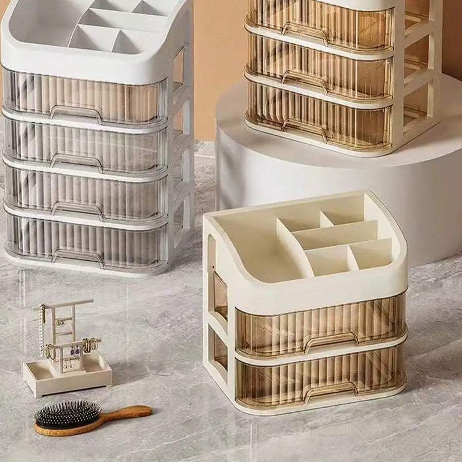 Transform Your Space with Our Stylish Multi-Layered Drawer Storage Cabinet for Cosmetics and Personal Care!