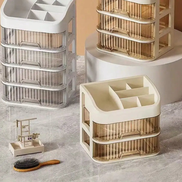 Transform Your Space with Our Stylish Multi-Layered Drawer Storage Cabinet for Cosmetics and Personal Care!