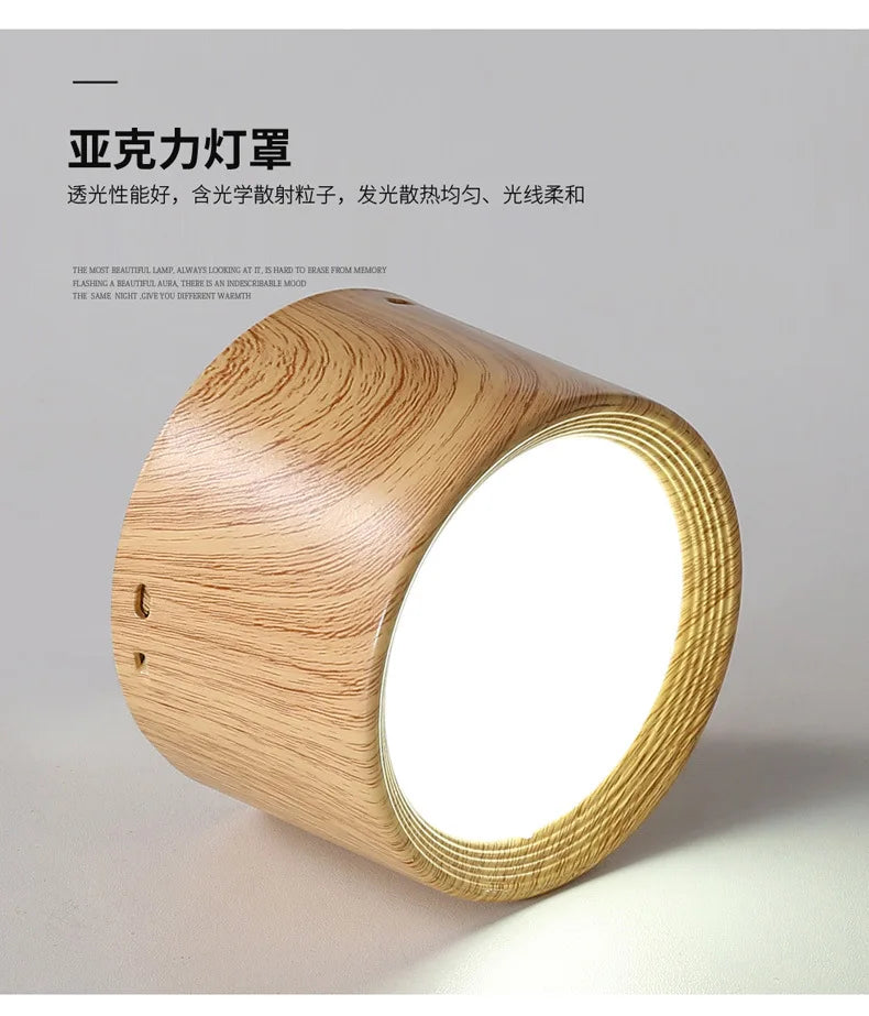220V Downlight, Wooden Ceiling Lamp, Indoor Decor Lamps, Room Lighting, Living Room Corridor LED Down Lights for Street Bedroom