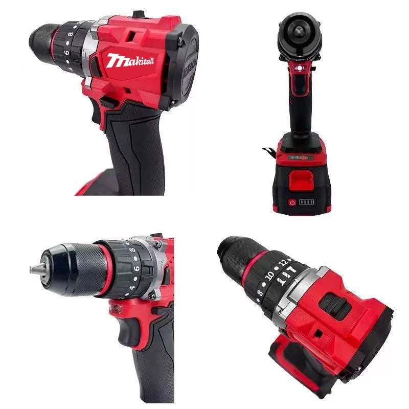 Small Electric Drill 150N.m brushless Cordless Impact Drill of Decoration Team for 18V Milwaukee Battery pin Power Tool