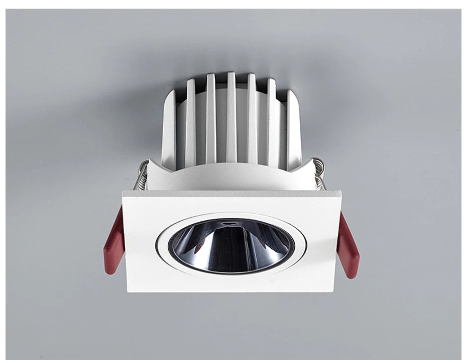 Led Downlight Recessed Deep Anti-glare Led Ceiling Downlights Single/ Double Dimmable 12W 24W For Home Bedroom Spot Office Lamp