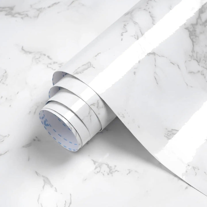 Transform Your Space with 55cm Waterproof Marble Vinyl Self-Adhesive Wallpaper - Perfect for Kitchens and Living Rooms