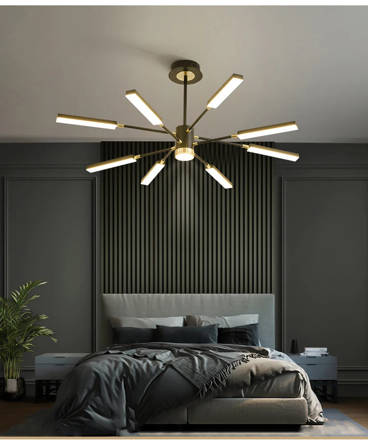 Chandelier nordic for Living room luxury personality creative sputnik chandelier post modern chandelier suspension lamp fixtures