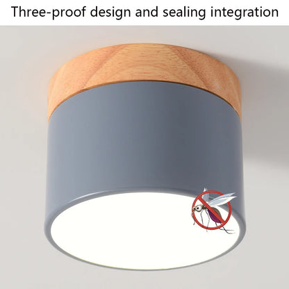 LED Downlight dimmable 5W 7W 9W12W15W Nordic wood modern Led surface mounted ceiling light spotlight, interior decoration light