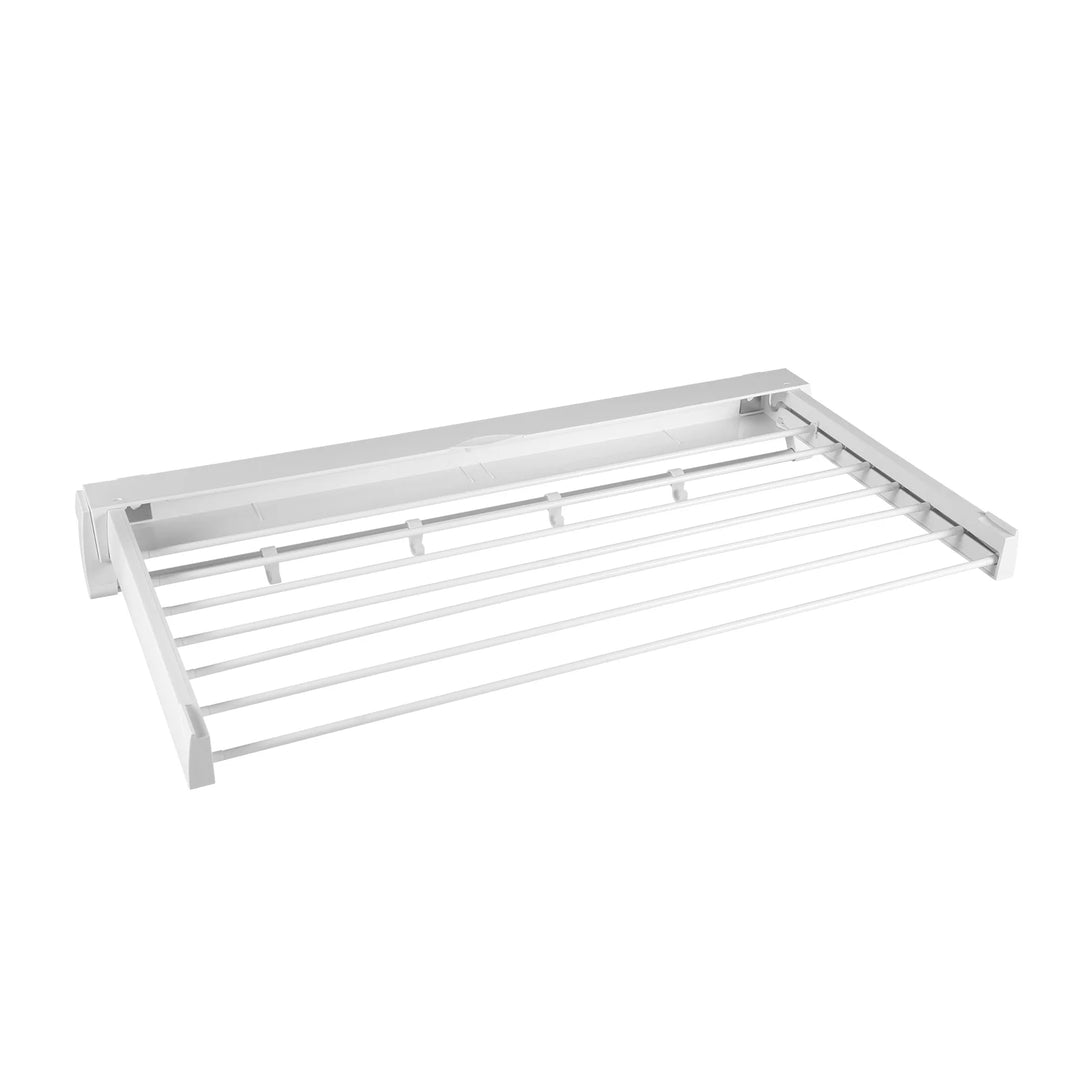 Space-Saving Foldable 7-Rod Wall-Mounted Drying Rack - Versatile Retractable Dryer for All Your Drying Needs