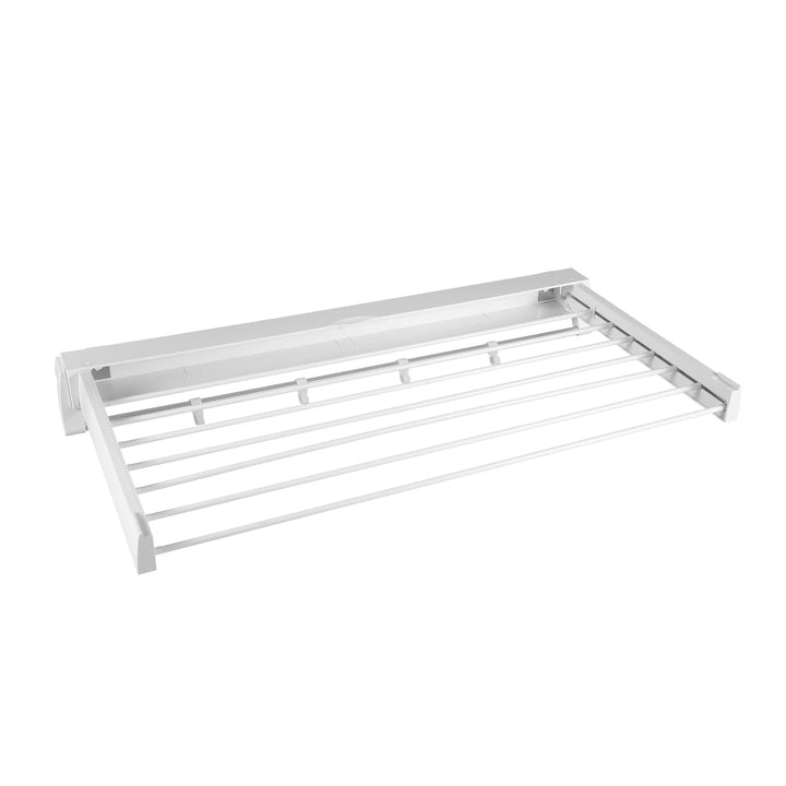 Space-Saving Foldable 7-Rod Wall-Mounted Drying Rack - Versatile Retractable Dryer for All Your Drying Needs