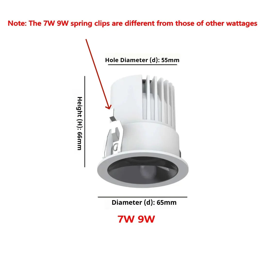 Recessed LED Downlight COB 9W 12W 15W 18W 24W 360° Adjustable Angle Ceiling Lamp Round Panel Light Dimmable Spotlight 110V 220V