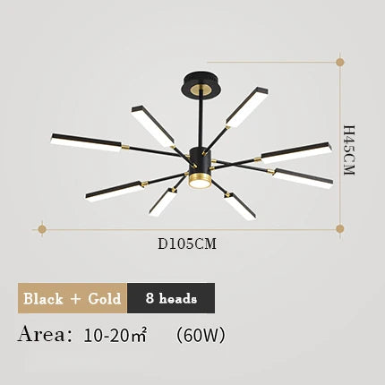Chandelier nordic for Living room luxury personality creative sputnik chandelier post modern chandelier suspension lamp fixtures