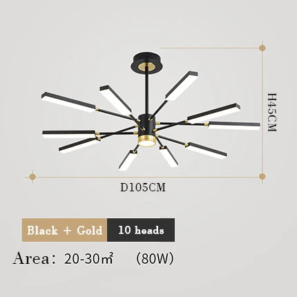 Chandelier nordic for Living room luxury personality creative sputnik chandelier post modern chandelier suspension lamp fixtures