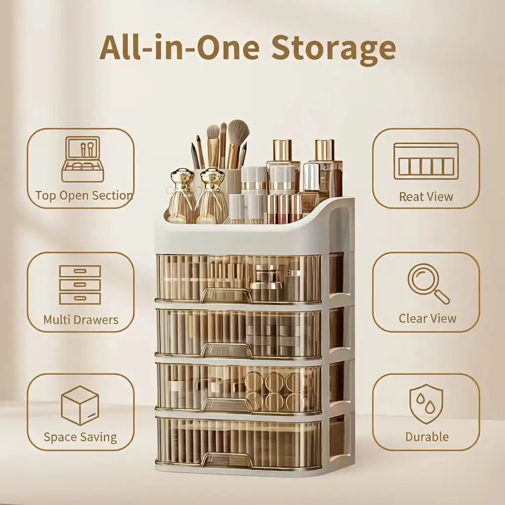 Transform Your Space with Our Stylish Multi-Layered Drawer Storage Cabinet for Cosmetics and Personal Care!