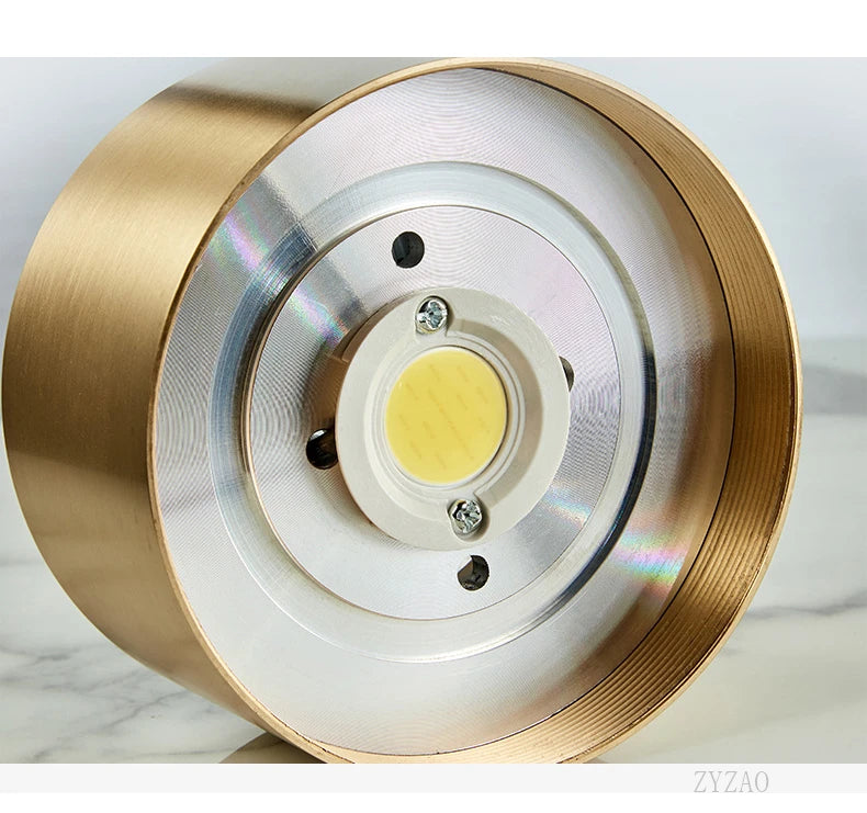Copper downlights Nordic brief LED ceiling lights corridor lamp foyer balconies living room luxury circular spotlights