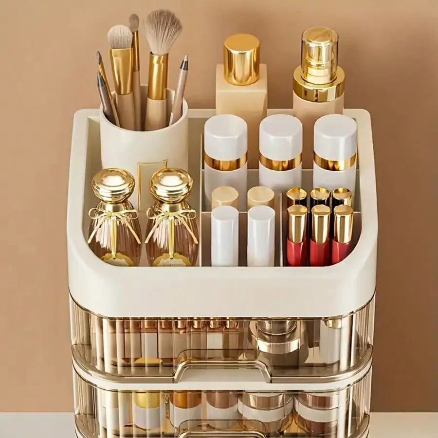 Transform Your Space with Our Stylish Multi-Layered Drawer Storage Cabinet for Cosmetics and Personal Care!