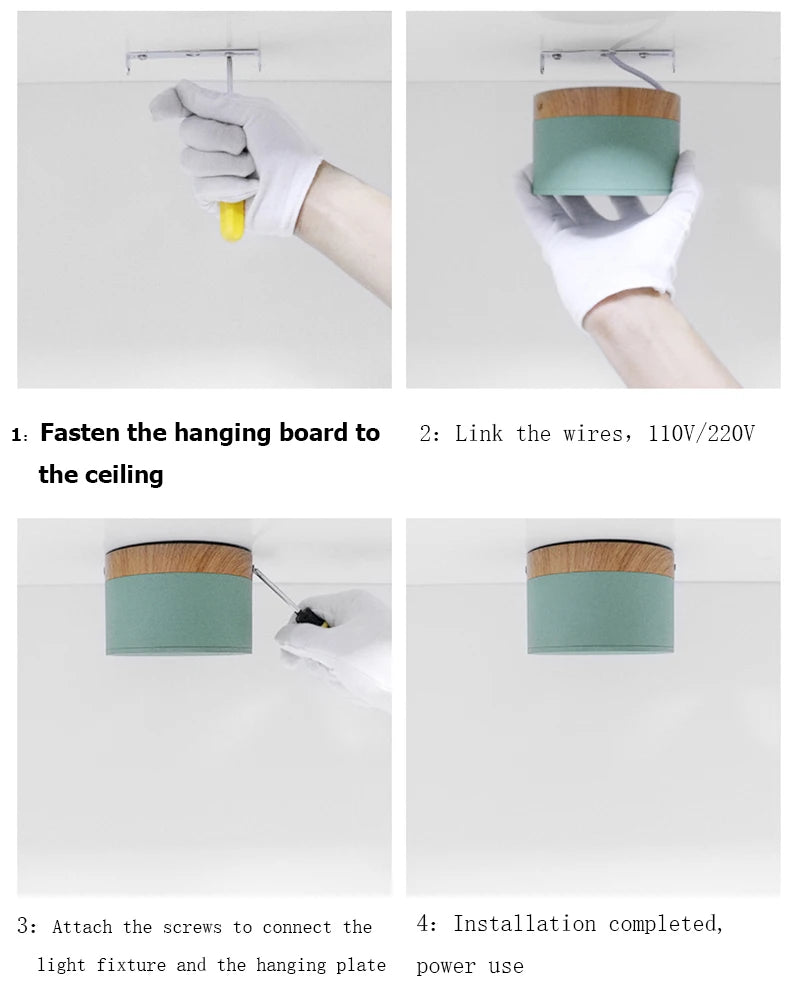 LED Downlight dimmable 5W 7W 9W12W15W Nordic wood modern Led surface mounted ceiling light spotlight, interior decoration light