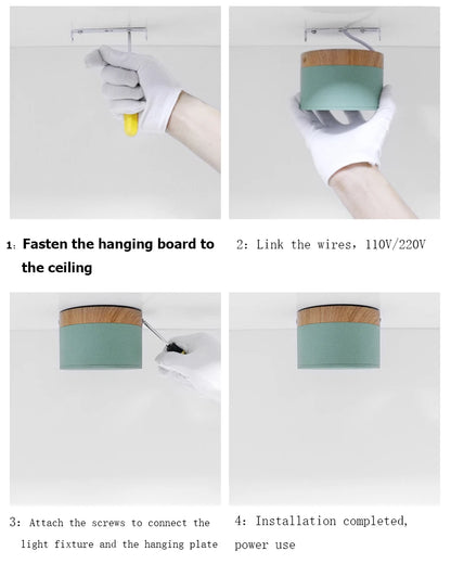 LED Downlight dimmable 5W 7W 9W12W15W Nordic wood modern Led surface mounted ceiling light spotlight, interior decoration light