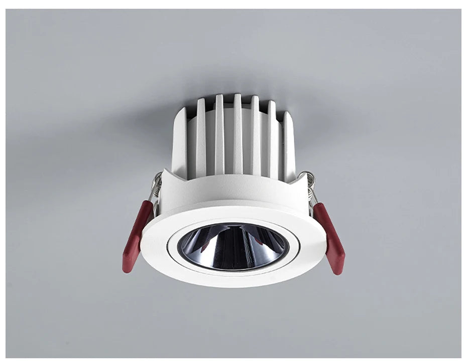 Led Downlight Recessed Deep Anti-glare Led Ceiling Downlights Single/ Double Dimmable 12W 24W For Home Bedroom Spot Office Lamp