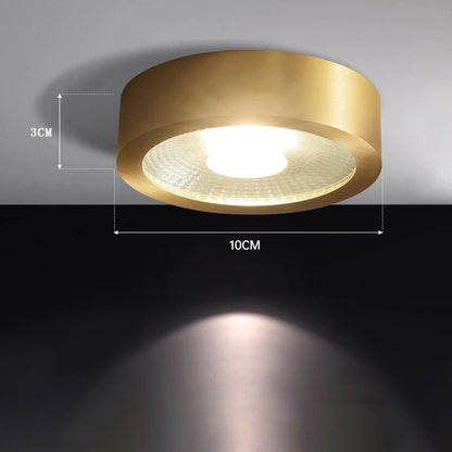 Copper downlights Nordic brief LED ceiling lights corridor lamp foyer balconies living room luxury circular spotlights