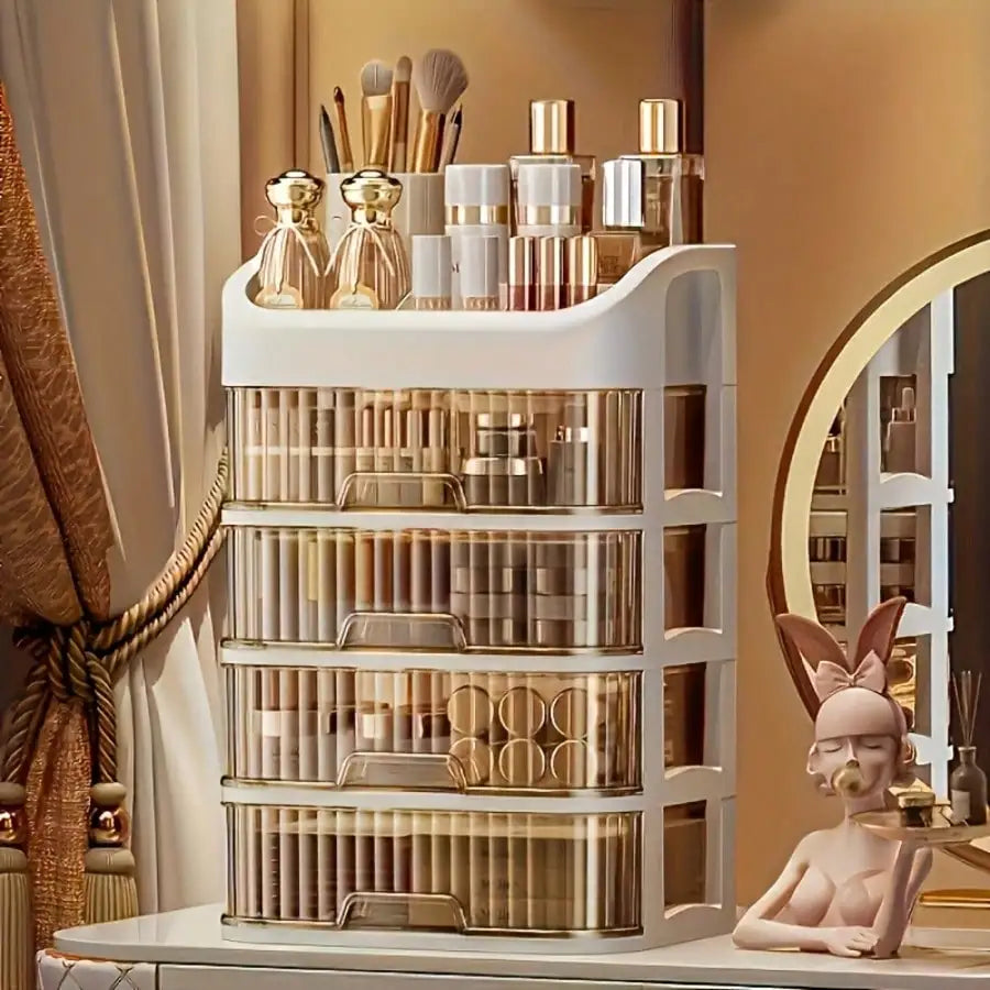 Transform Your Space with Our Stylish Multi-Layered Drawer Storage Cabinet for Cosmetics and Personal Care!