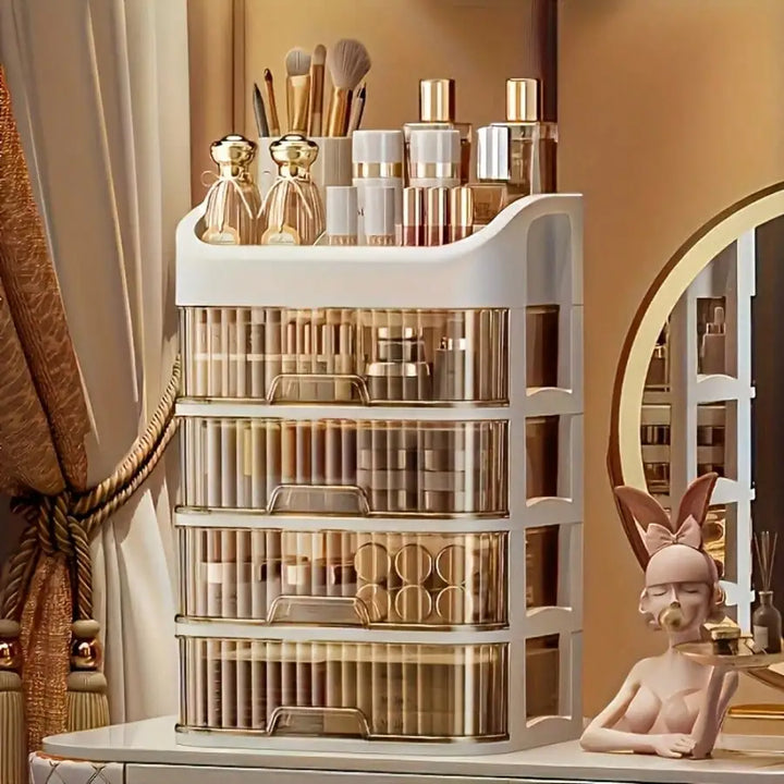 Transform Your Space with Our Stylish Multi-Layered Drawer Storage Cabinet for Cosmetics and Personal Care!