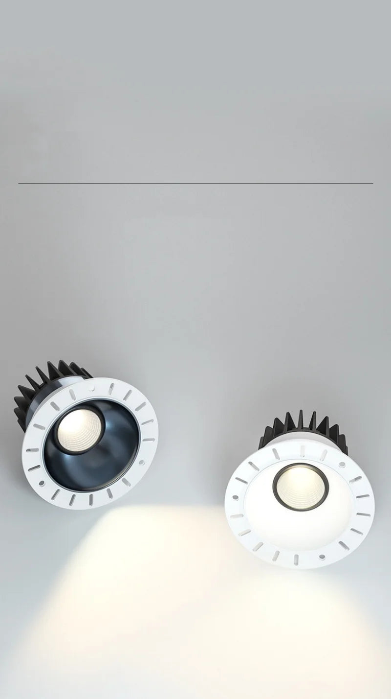 Downlight Ceiling Lamp Modern Design Embedded Lamps Borderless Spotlight Living Room Bedroom Home LightinAC110/220V Opening 75mm