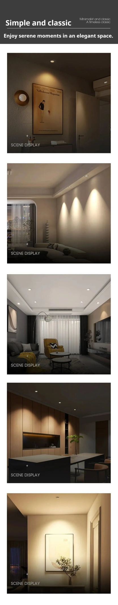 Recessed LED Downlight COB 9W 12W 15W 18W 24W 360° Adjustable Angle Ceiling Lamp Round Panel Light Dimmable Spotlight 110V 220V