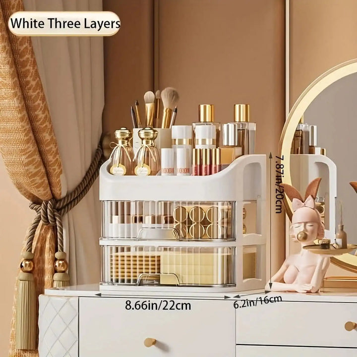 Transform Your Space with Our Stylish Multi-Layered Drawer Storage Cabinet for Cosmetics and Personal Care!