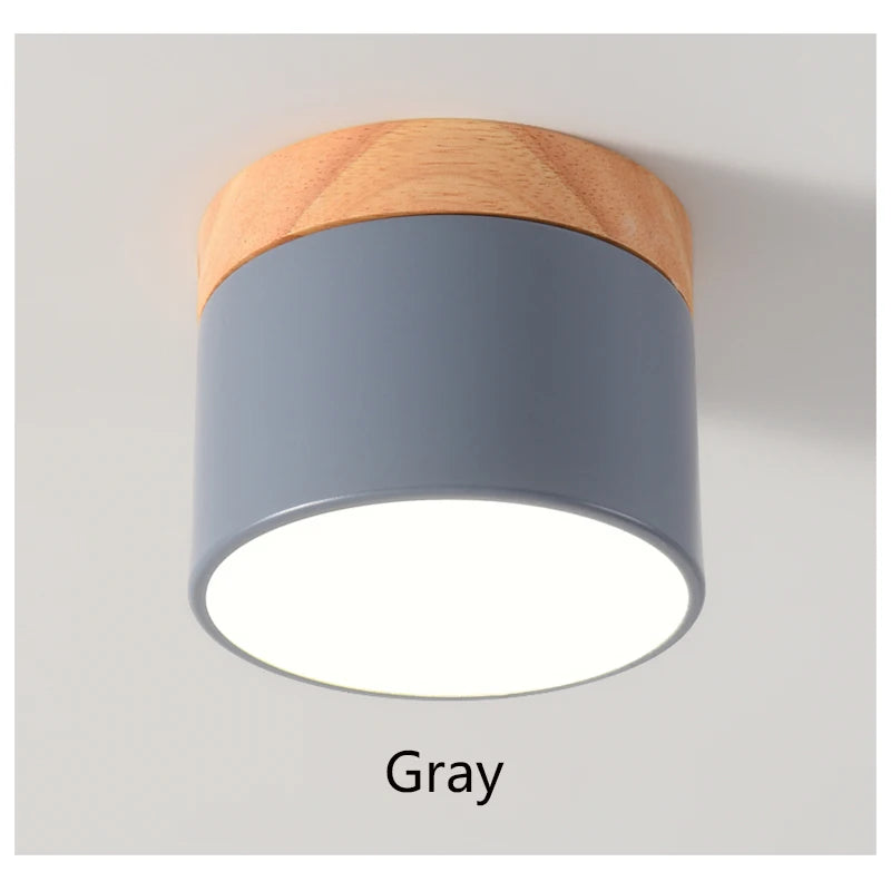 LED Downlight dimmable 5W 7W 9W12W15W Nordic wood modern Led surface mounted ceiling light spotlight, interior decoration light