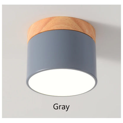 LED Downlight dimmable 5W 7W 9W12W15W Nordic wood modern Led surface mounted ceiling light spotlight, interior decoration light