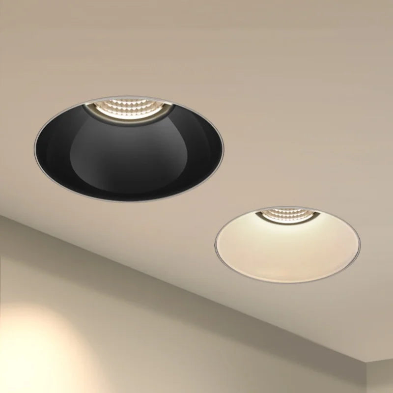 Downlight Ceiling Lamp Modern Design Embedded Lamps Borderless Spotlight Living Room Bedroom Home LightinAC110/220V Opening 75mm