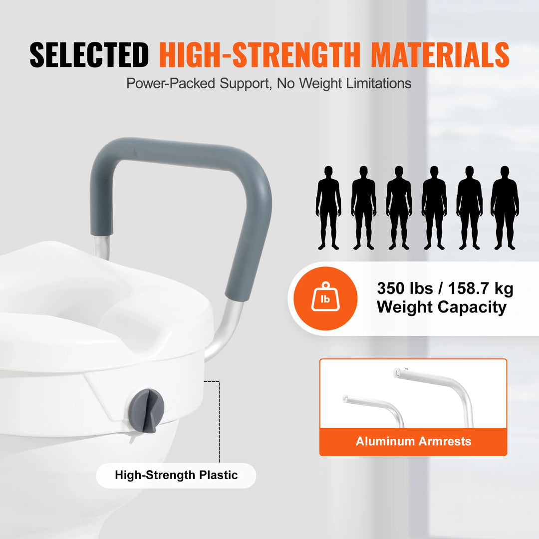 Elevate Your Comfort with the Succebuy 5-Inch Raised Toilet Seat - Perfect for Seniors and Those with Mobility Challenges