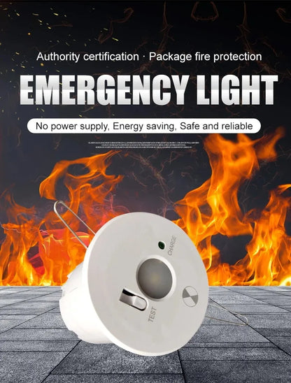 Emergency Downlight Recessed Ceiling Lights Warehouse Staircase Aisle Entrance Balcony 3Hours Emergency Lighting Ac200-240v