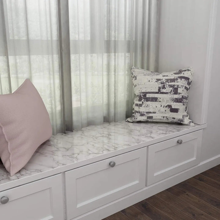 Transform Your Space with 55cm Waterproof Marble Vinyl Self-Adhesive Wallpaper - Perfect for Kitchens and Living Rooms